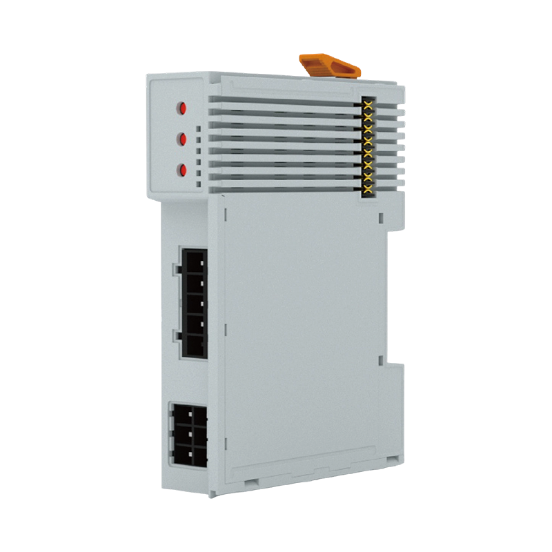 통풍구가 있는 잠금형 PCB 마운트 I/O 모듈 하우징(IP20, PC 소재, DIN 레일 마운트)