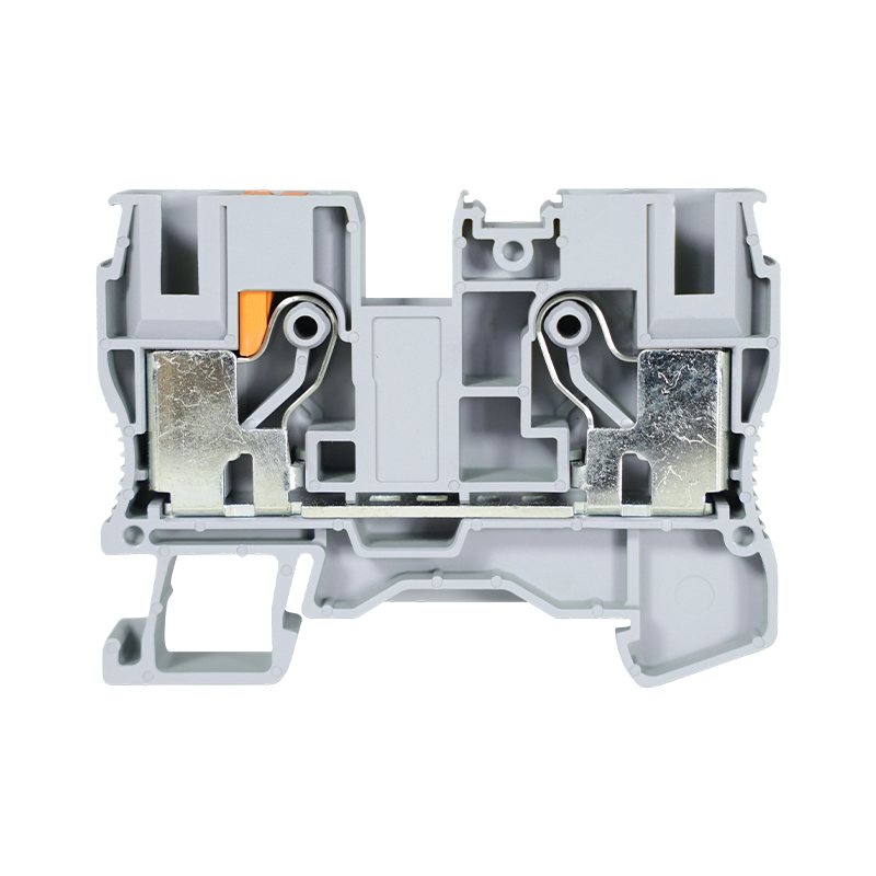 GP10-2 10mm² 고전류 푸시인 DIN 레일 터미널 블록, 2선