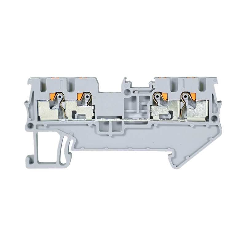 GP1.5-4 1.5mm² 푸시인 DIN 레일 터미널 블록, 2인치/2아웃(4선)