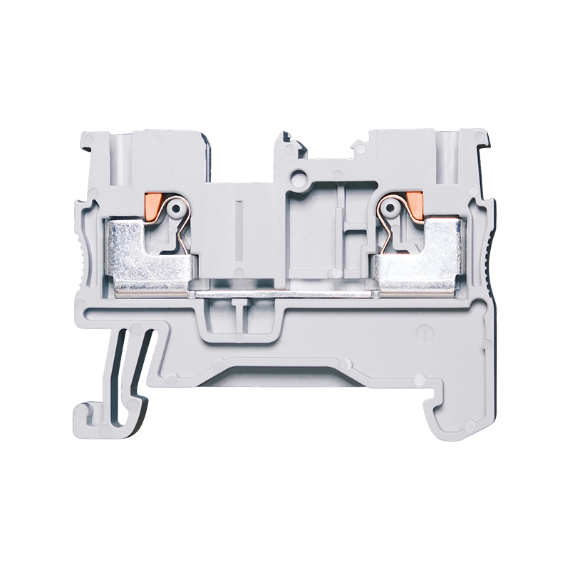 GP2.5-2 2.5mm² 푸시인 DIN 레일 터미널 블록, 1인치/1아웃(2선)