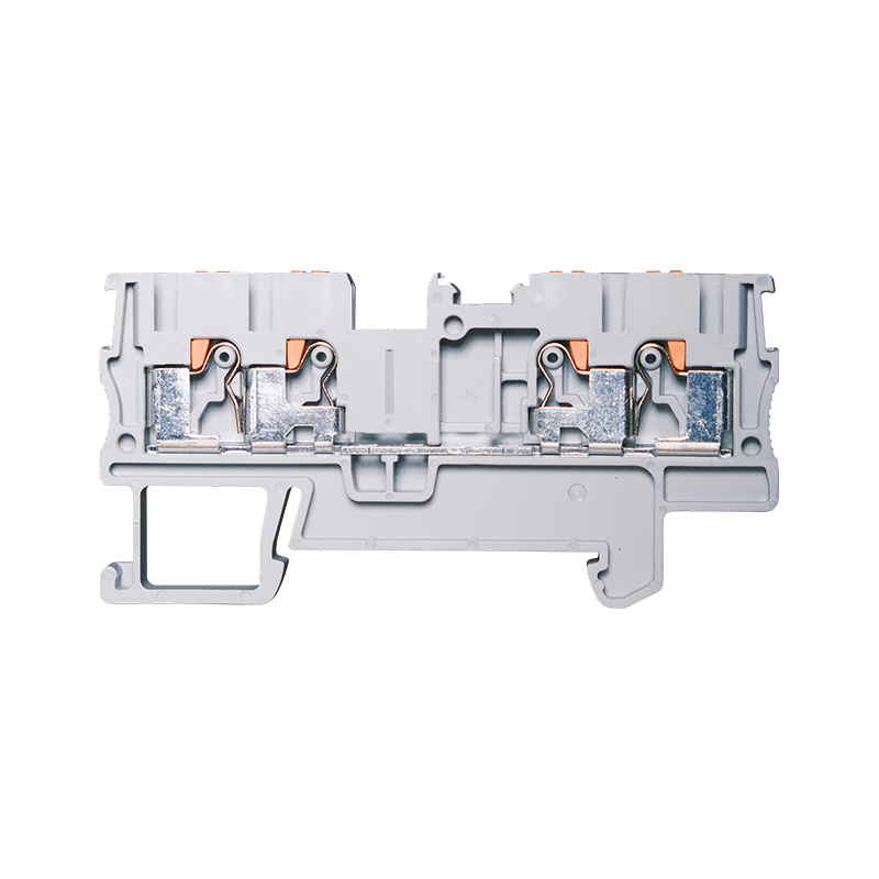 GP2.5-4 2.5mm² 푸시인 DIN 레일 터미널 블록, 2인치/2아웃(4선)